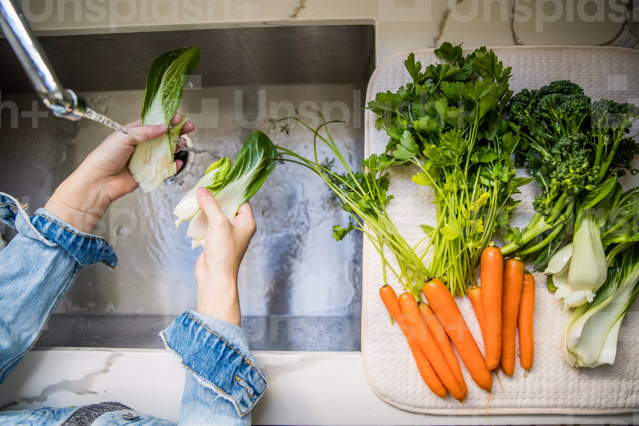 Laver des légumes 